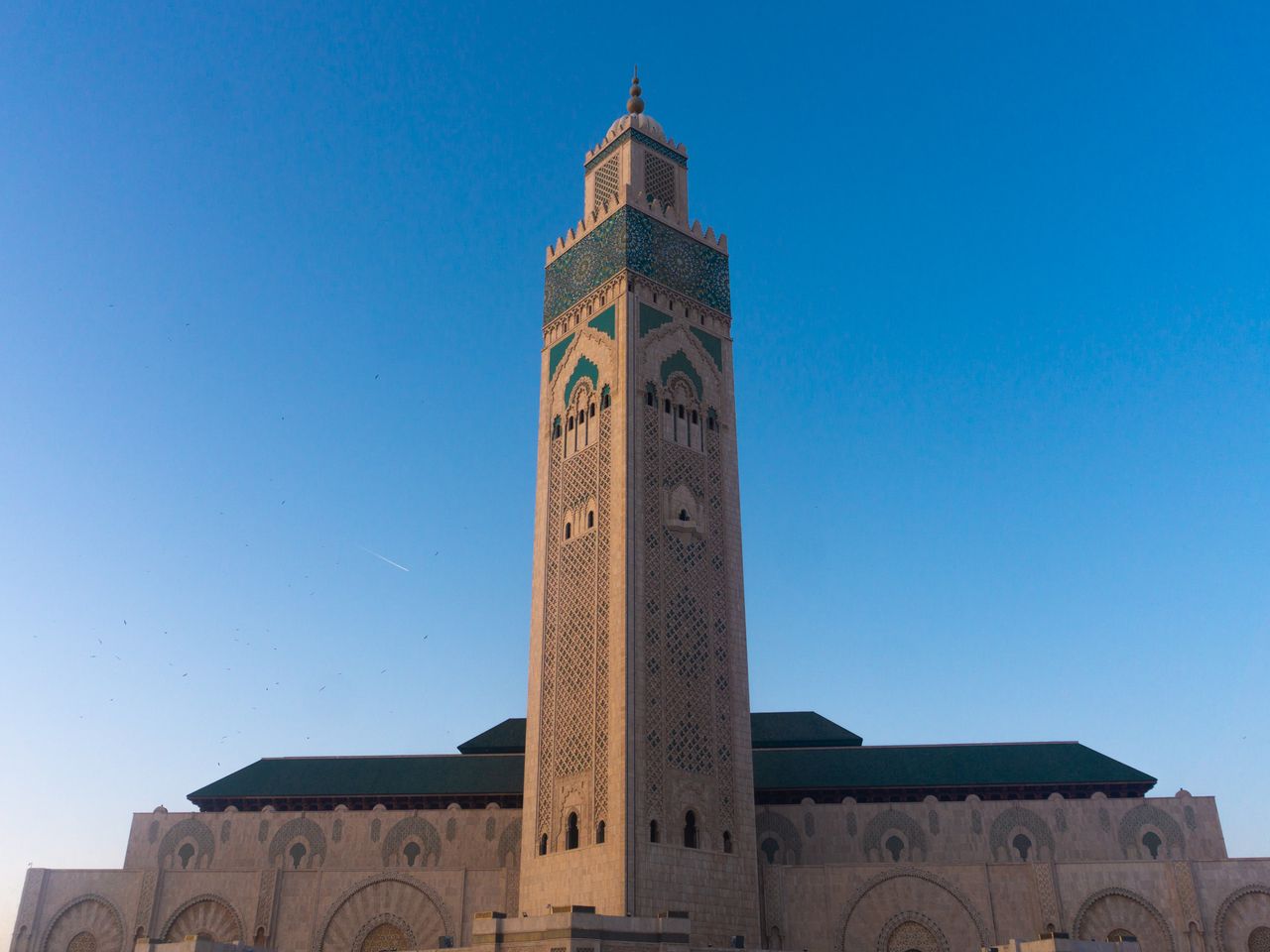 Minaret of the Hassan II Mosque in Casablanca