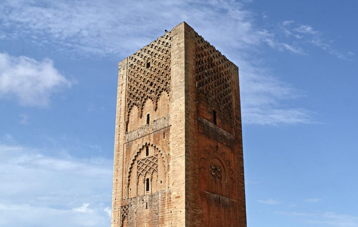 Hassan Tower in Rabat, on a Casablanca desert tour