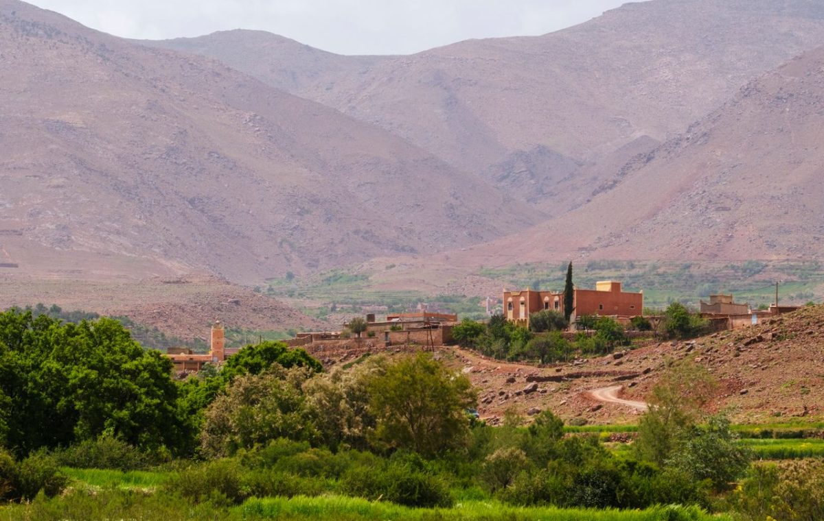 Green slopes of the Atlas Mountains, on a Middle Atlas day trip