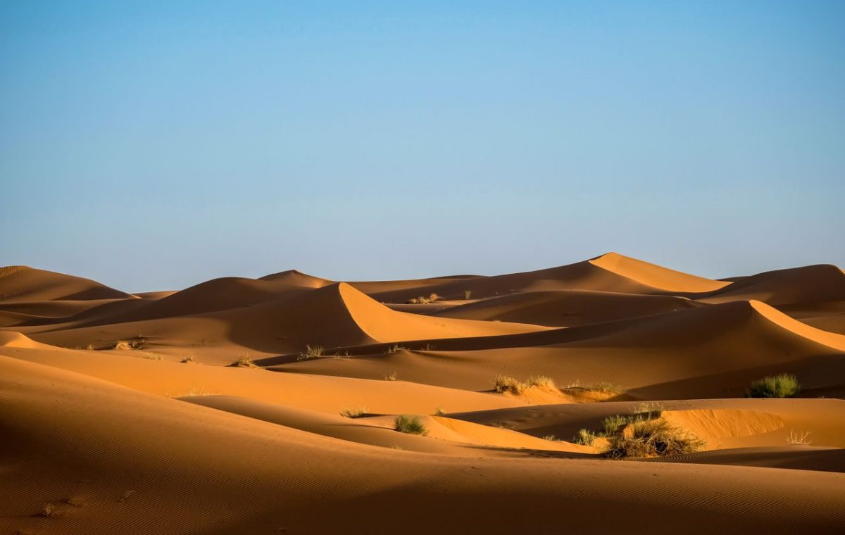 Sand dunes of the Sahara in Morocco, on a Fes desert tour